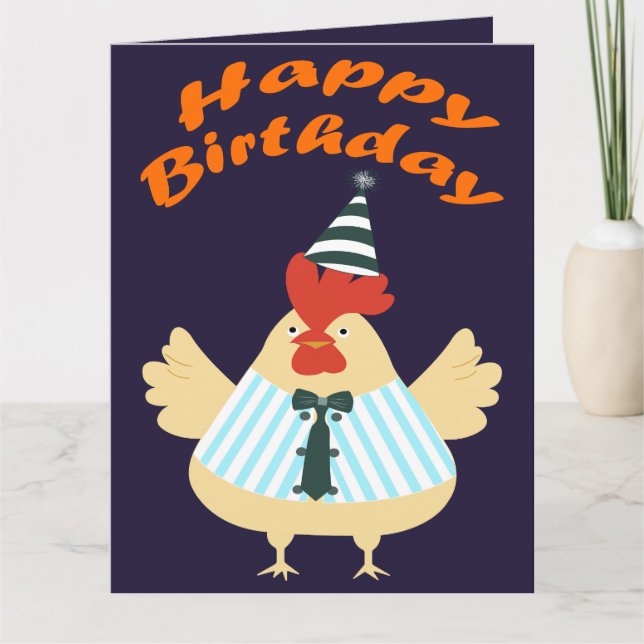 Rooster Birthday Karte (Vorderseite)