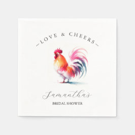 Rooster-Brautparty Serviette
