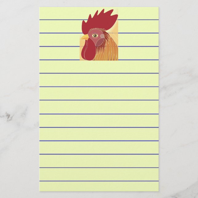 Rooster Briefpapier (Vorderseite)