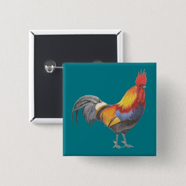 Rooster Button (Vorne & Hinten)