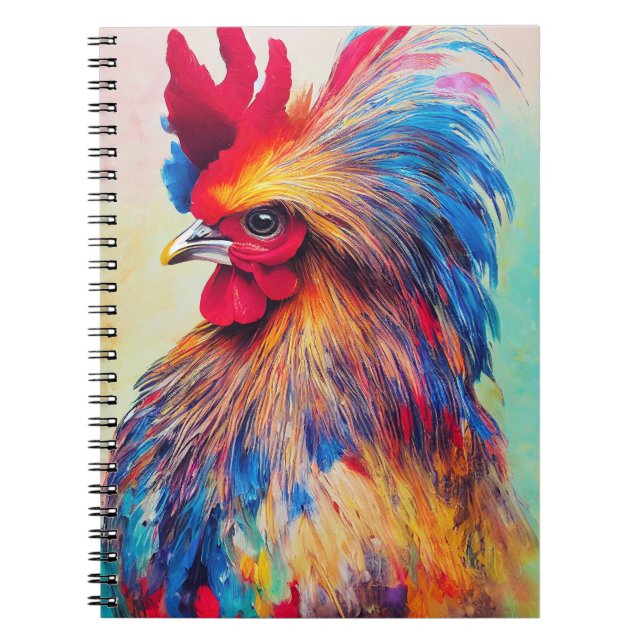 Rooster Chicken Animal Discovery Abenteuer Natur Notizblock (Vorderseite)