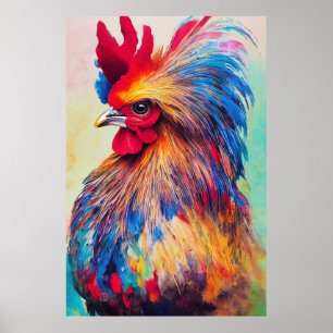 Rooster Chicken Animal Discovery Abenteuer Natur Poster