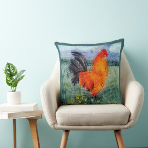 Rooster Chicken Art Kissen
