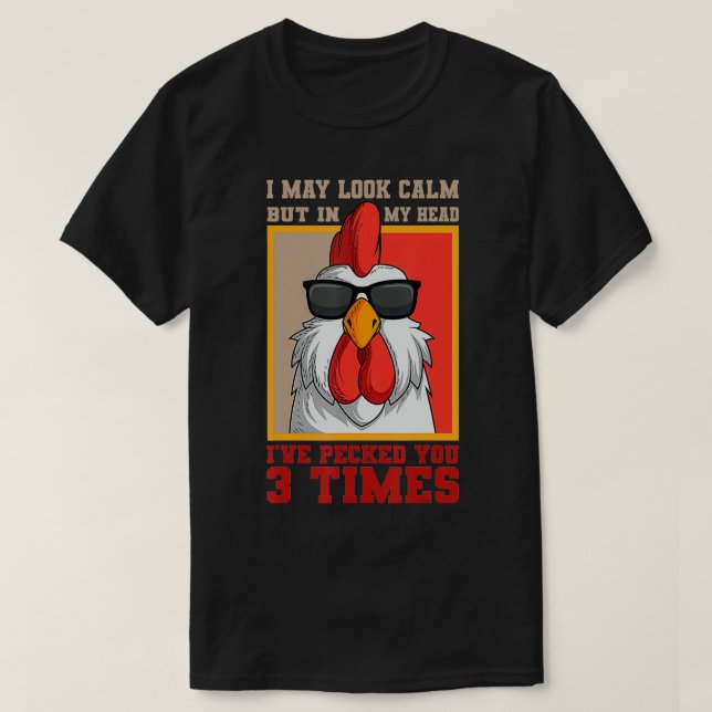 Rooster Chicken Farmers Farm Poultry mud  T-Shirt (Design vorne)