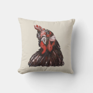 Rooster Clucking Ferme Coussin