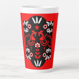 Rooster Cockerel Skandinavien Folklorekunst Milchtasse