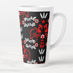 Rooster Cockerel Skandinavier Folklorekunst Milchtasse