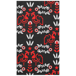 Rooster Cockerel Skandinavier Folklorekunst Tischdecke