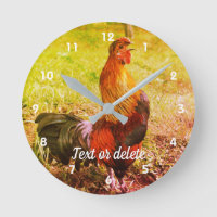 Rooster Crowing Farm Tier Abstrakt Personalisiert