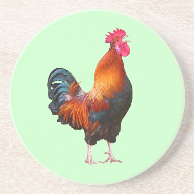 Rooster Crowing Untersetzer (Vorne)
