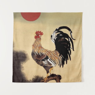 Rooster Crowing von Ito Jakuchu Wandteppich
