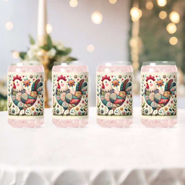 Rooster de Patchwork Folk aux accents floraux (Insitu (Mariage))