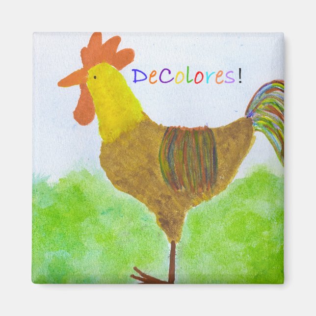 Rooster DeColores Magnet (Vorne)