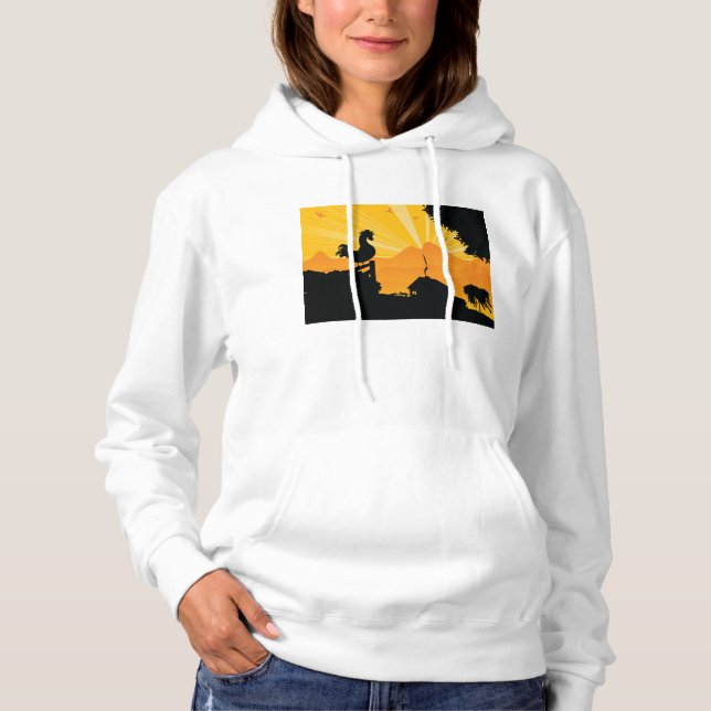 Rooster Farm Landschaft Frauen Hoodie (Vorderseite)