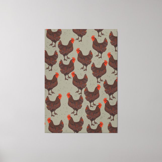 Rooster Farm Leinwanddruck (Vorderseite)