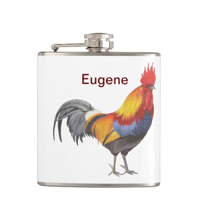 Rooster Flachmann (Vorderseite)