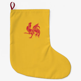 Rooster (Flagge Walloniens) Großer Weihnachtsstrumpf