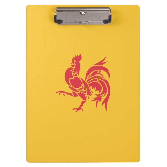 Rooster (Flagge Walloniens) Klemmbrett (Vorderseite)