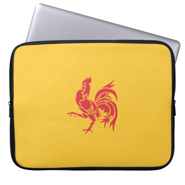 Rooster (Flagge Walloniens) Laptopschutzhülle (Vorderseite)