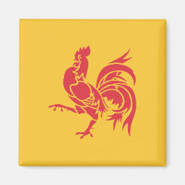 Rooster (Flagge Walloniens) Magnet