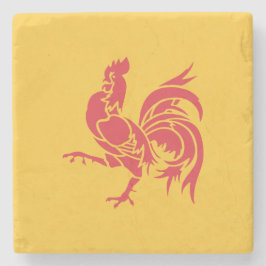 Rooster (Flagge Walloniens) Steinuntersetzer