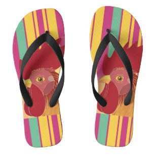 Rooster Flip Flops