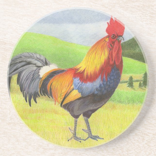 Rooster Getränkeuntersetzer (Vorne)