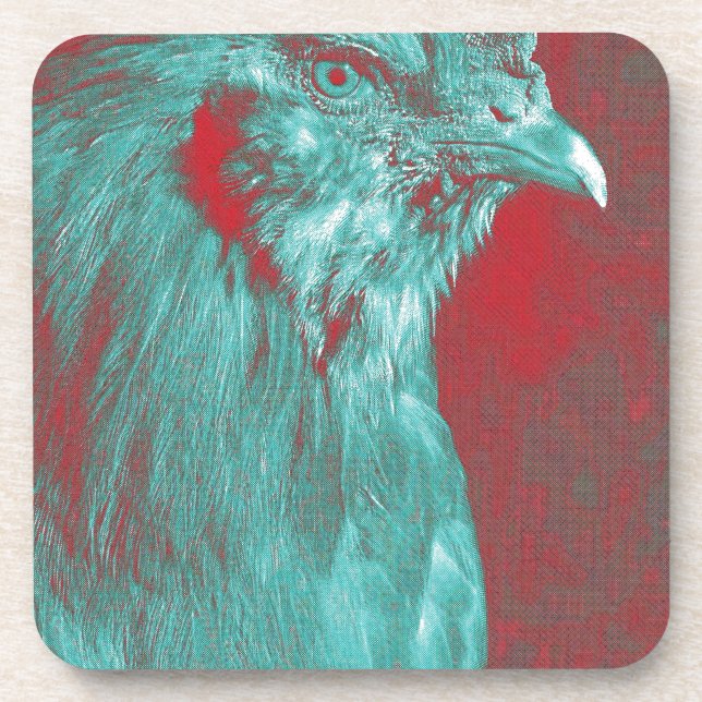 Rooster Getränkeuntersetzer (Vorderseite)