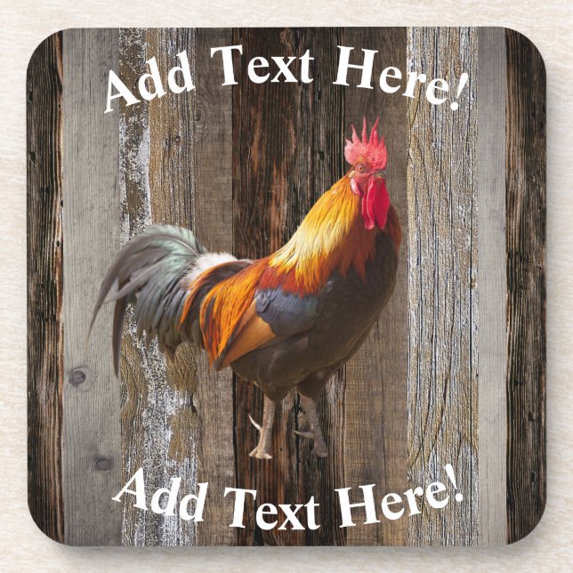 Rooster Getränkeuntersetzer (Vorderseite)