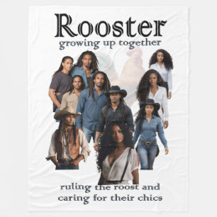 Rooster Grow Up Together Cover Art Sherpa-Decke Fleecedecke
