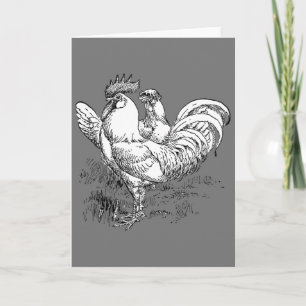 Rooster-Grußkarte Feiertagskarte