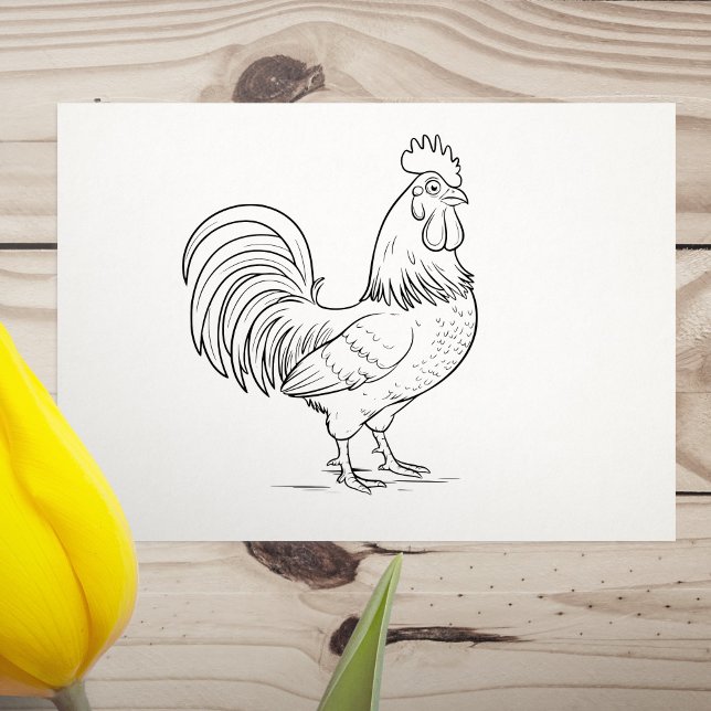 Rooster Gummistempel (Rooster Rubber Stamp)