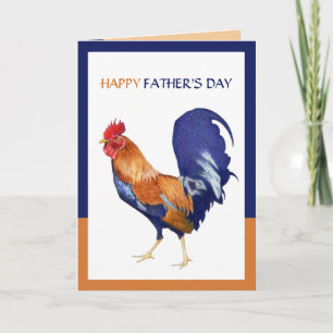 Rooster Happy Vatertag Card Karte