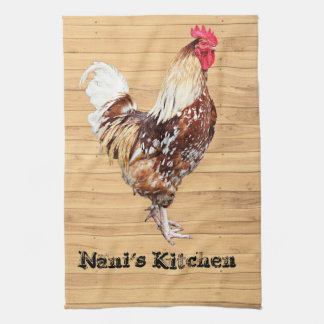 Rooster Hühnchen Personalisieren Hinzufügen Name T Geschirrtuch