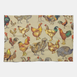 Rooster-Hühnerfarm Landtier Geschirrtuch