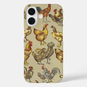 Rooster-Hühnerfarm Landtier iPhone 16 Hülle