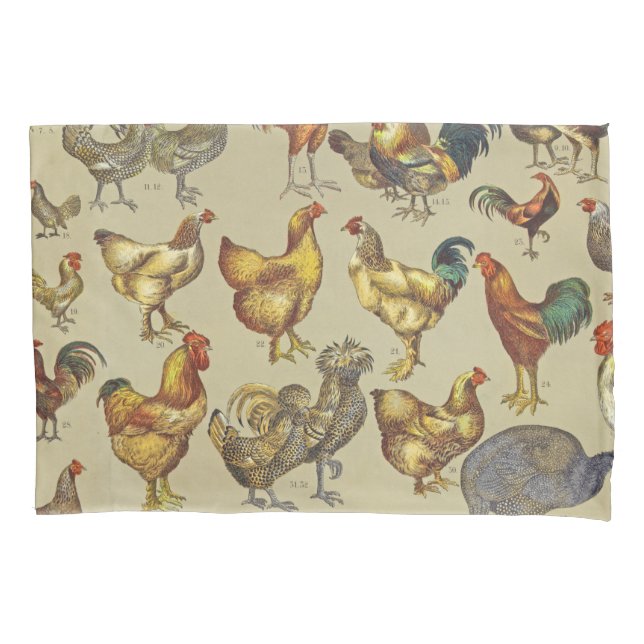 Rooster-Hühnerfarm Landtier Kissenbezug (Vorderseite)