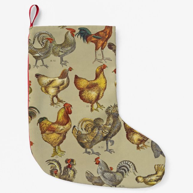 Rooster-Hühnerfarm Landtier Kleiner Weihnachtsstrumpf (Vorderseite)