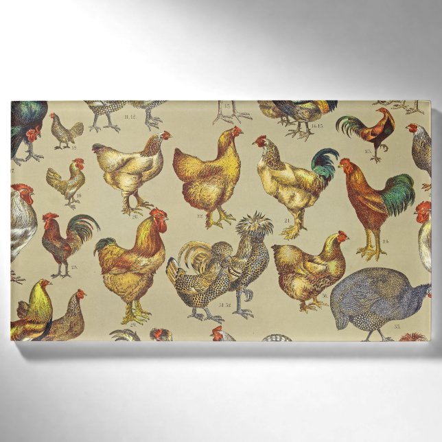 Rooster-Hühnerfarm Landtier Namenschild (Vorderseite)