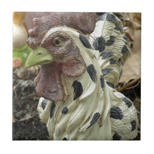 Rooster im Garten Fliese