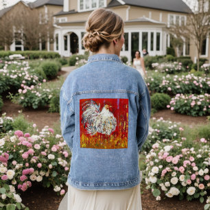 Rooster Jeans Jacket, etwas, worüber man krönen ka Jeansjacke