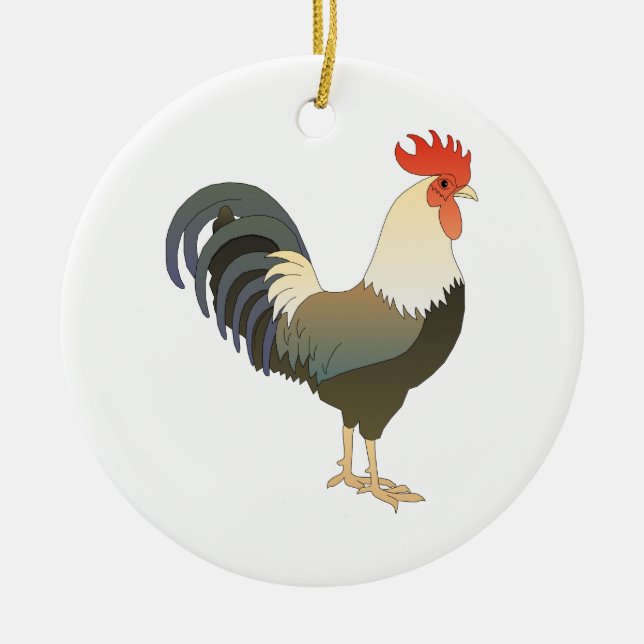 Rooster Keramik Ornament (Vorne)
