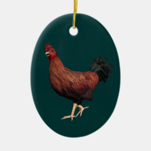 Rooster Keramikornament