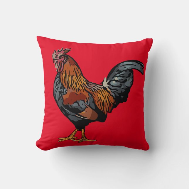 Rooster-Kissen Kissen (Vorderseite)