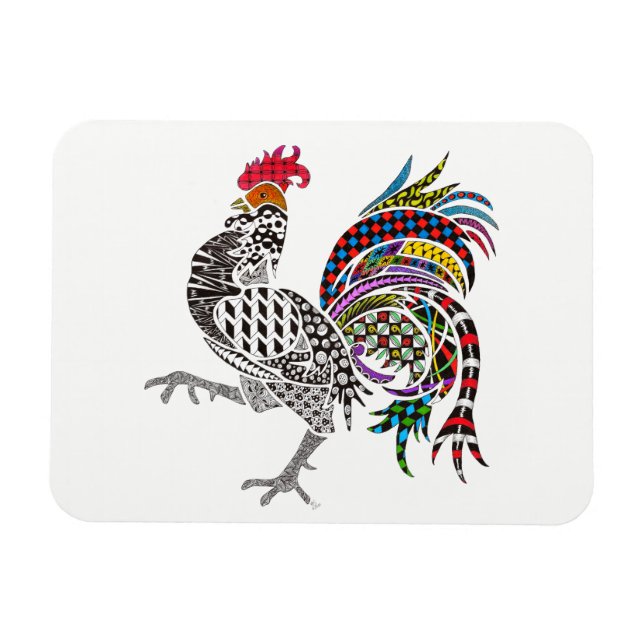 Rooster Magnet 3"x4" (Horizontal)