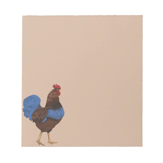 Rooster-Malerei Notizblock (Vorderseite)