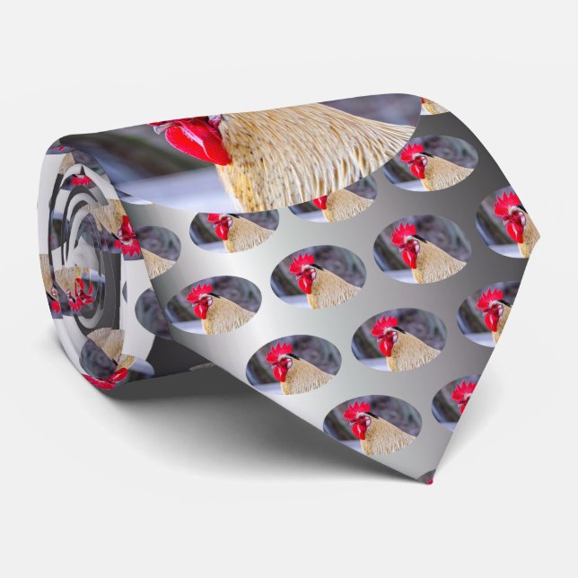 Rooster mit Cockscomb Krawatte (Gerollt)