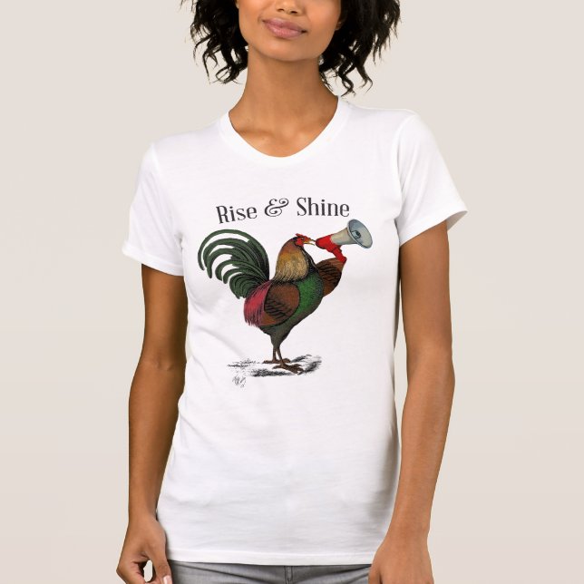 Rooster mit Loudhailer 2 T-Shirt (Vorderseite)