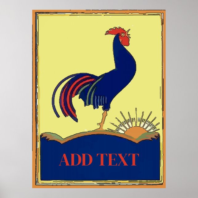 Rooster Morning Sun Poster (Vorne)