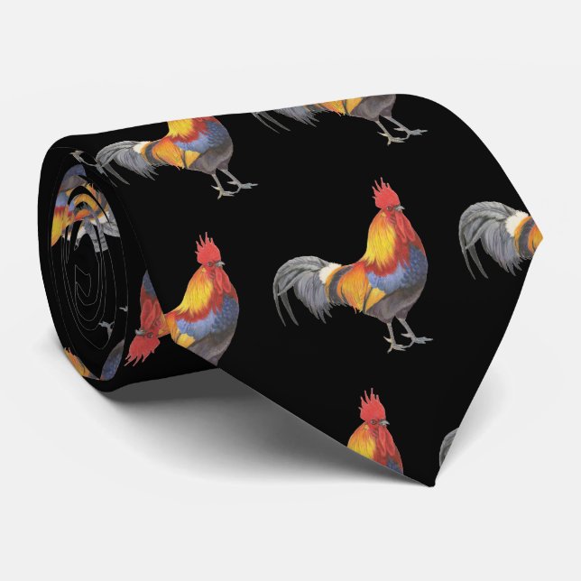 Rooster Neck Tie Krawatte (Gerollt)